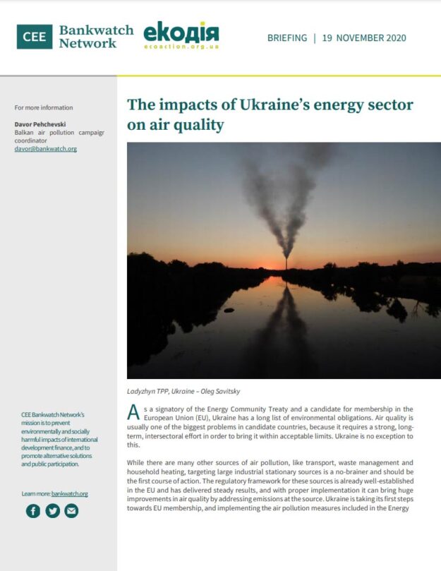 The impacts of Ukraine’s energy sector on air quality