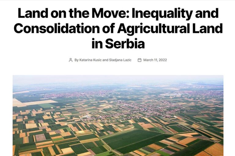 Ecoaction contributed to a land investigation by Serbian researchers