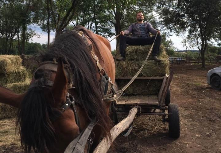 Photo 4. At the farm, one can have a ride on a cart with hay. Photo courtesy of Oleh Bachynskyi